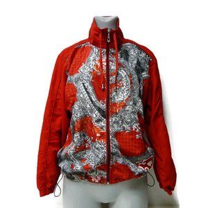 Three Hearts red windbreaker jacket